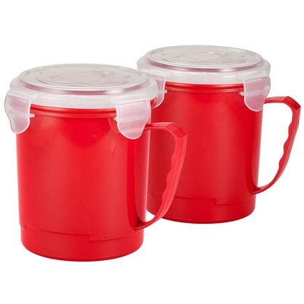 22 oz Microwave Soup Mug w/Vented Lid by Chef's Pride Set/2-367555