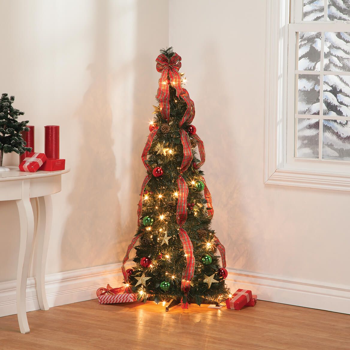 4' Plaid Pull-Up Tree by Holiday Peak™-368142