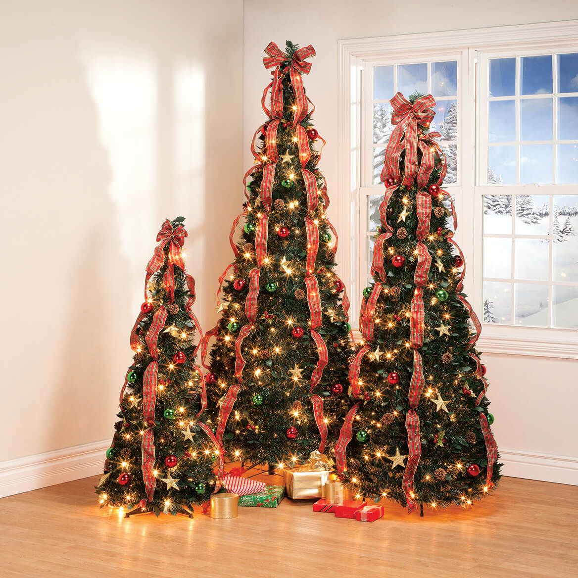 4' Plaid Pull-Up Tree by Holiday Peak™-368142