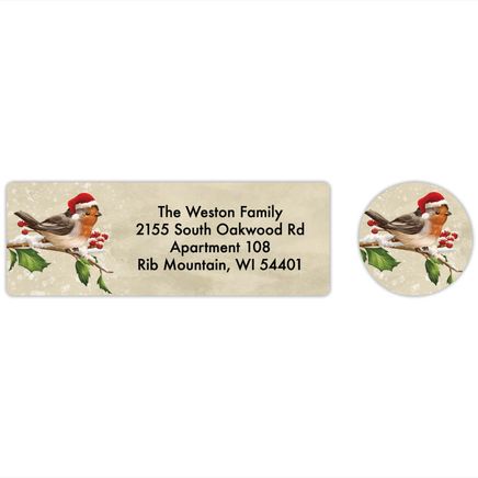Personalized Birds with Hats Labels & Envelope Seals 20-368285