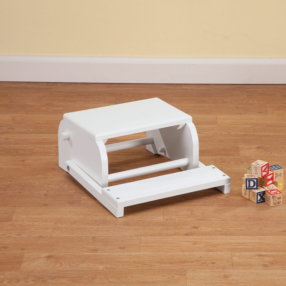 Personalized Children's White Dinosaur Step Stool-368496