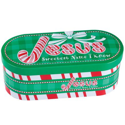 Jesus Christmas Candy Tin, 4 oz.-368943