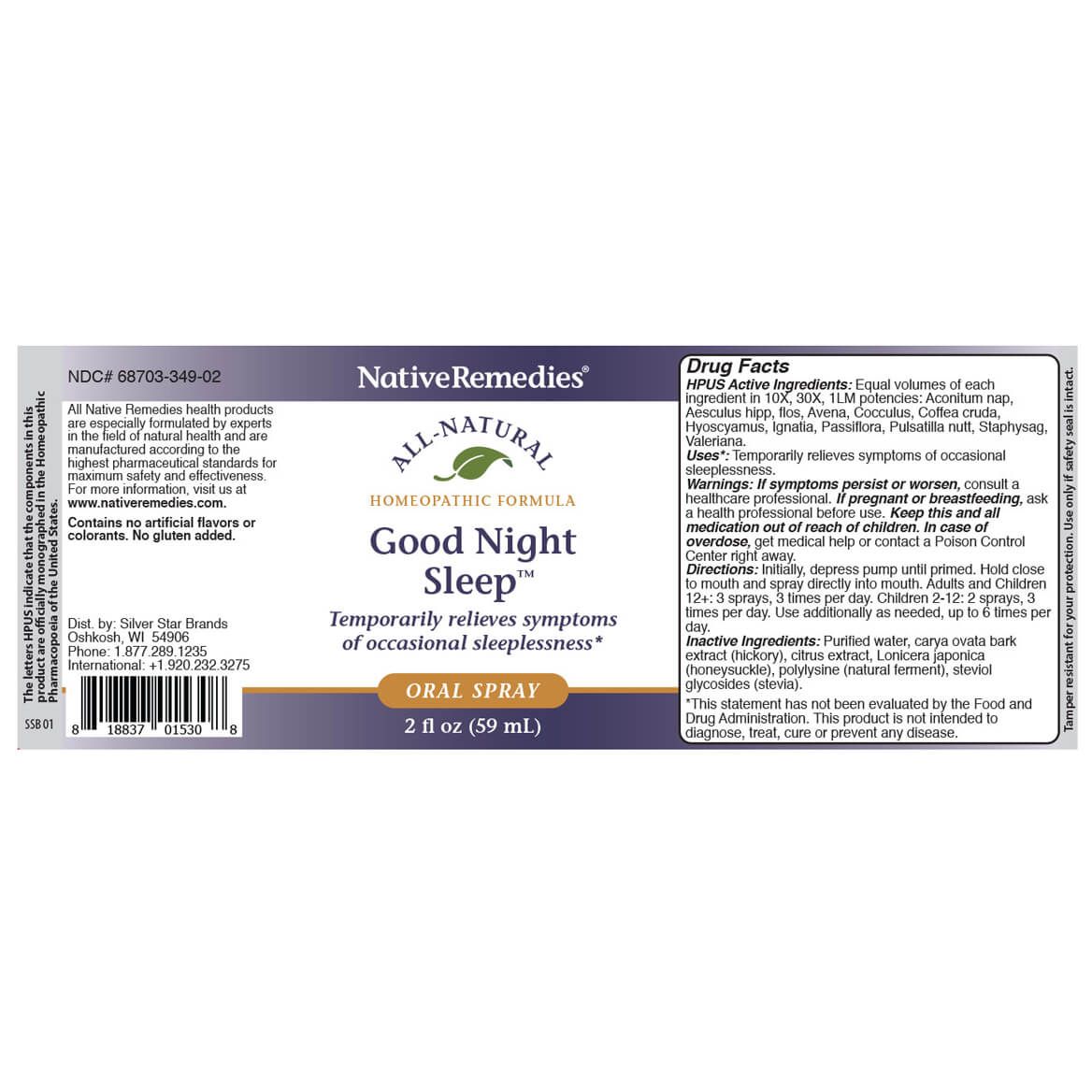 NativeRemedies®Good Night Sleep Oral Spray-369550