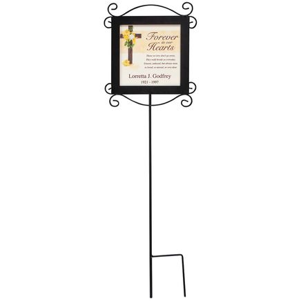Personalized Forever in Our Hearts Memorial Stake and Plaque-369628