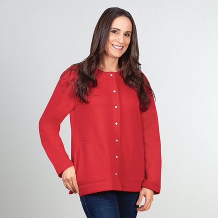 Snap Front Sweatshirt Cardigan by Sawyer Creek™-370495