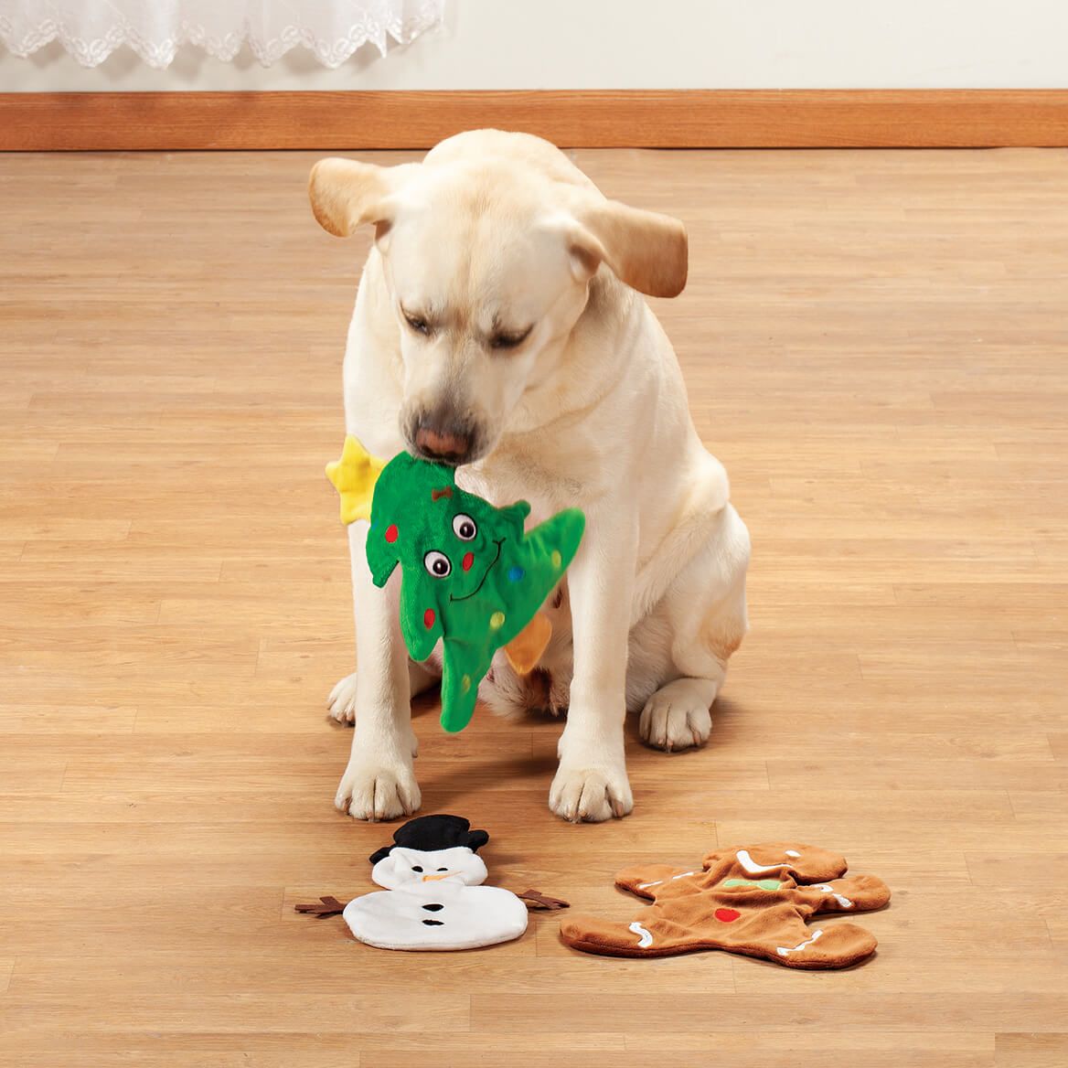 Stuffing Free Christmas Dog Toys, Set of 3-370667