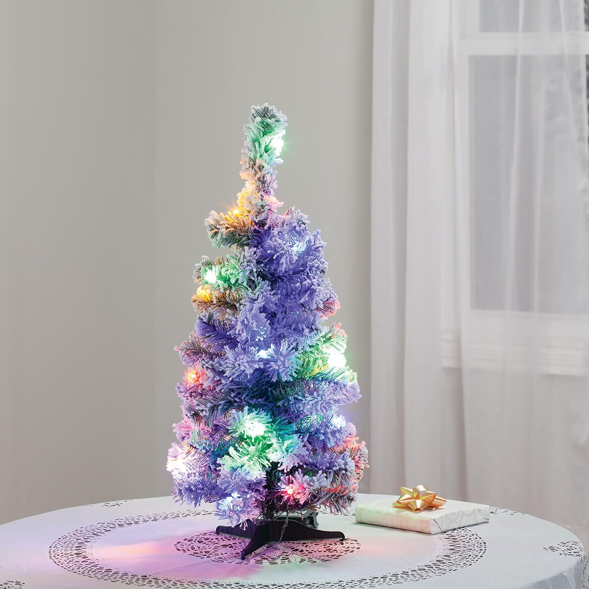 2' Color-Changing Flocked Tree Holiday Peak™-370700