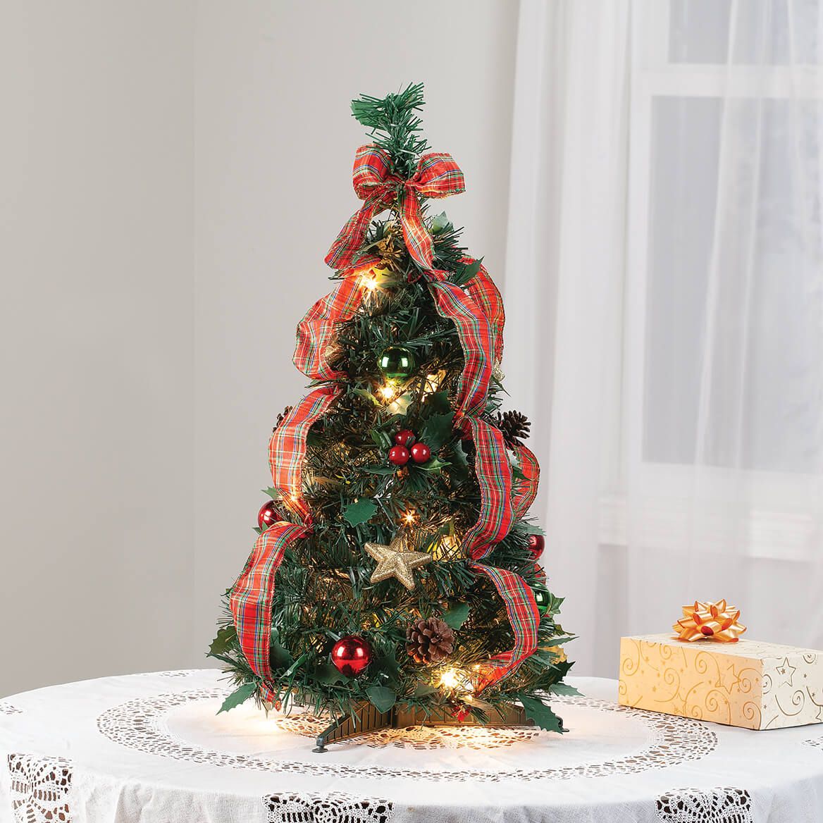 2' Plaid Pull-Up Tree by Holiday Peak™-370701