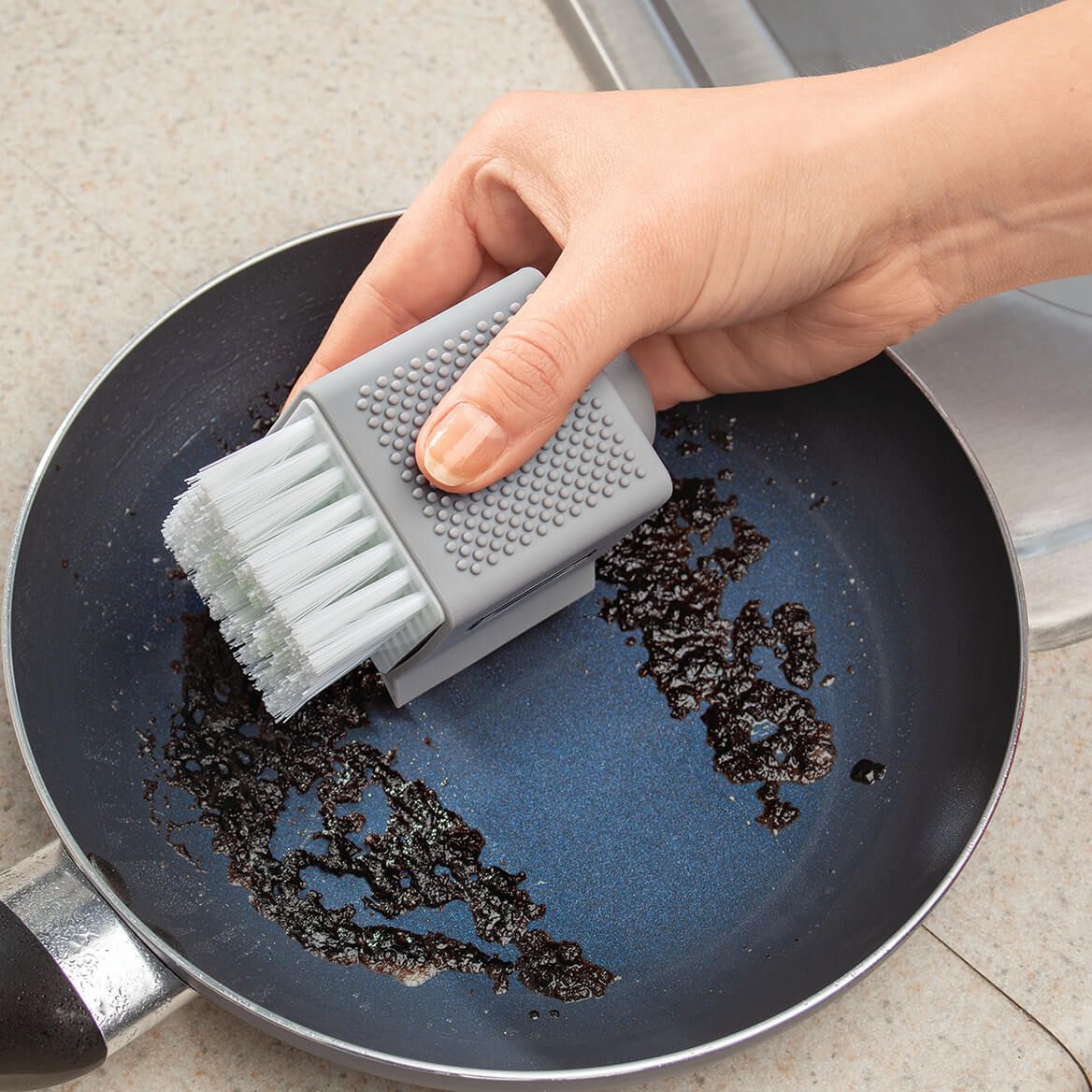 Soap Dispensing Palm Brush by Chefs Pride-370762