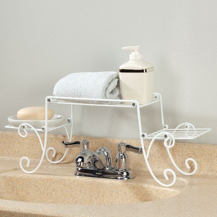 White Wire Over the Sink Spacesaver Shelf-371354