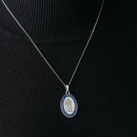 Personalized St. Christopher Medallion Necklace-371579