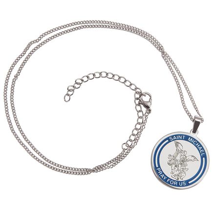 Personalized St. Michael Medallion Necklace-371581