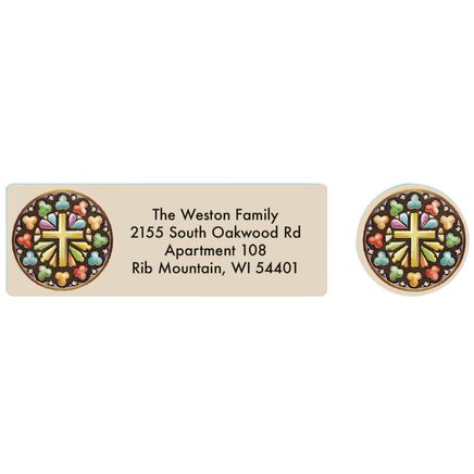 Die Cut Chapel Address labels and seals-371876