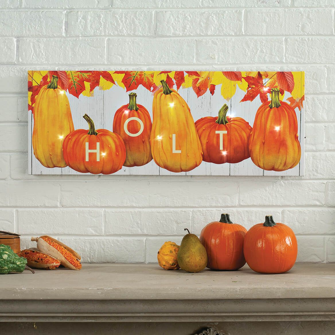 Personalized Pumpkin Last Name Canvas-372026