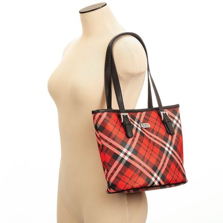 B.Amici™ Expressions Saffiano Plaid Tote Bag-372202