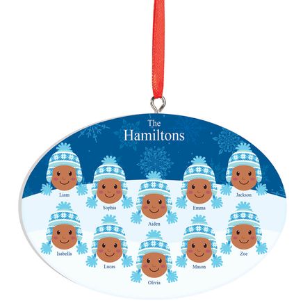 Personalized Medium Skintone Winter Hat Family Ornament-372381
