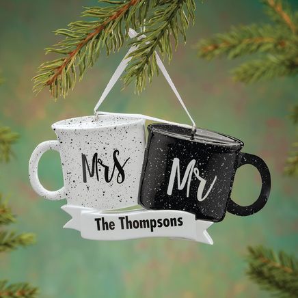 Personalized Mr. and Mrs. Coffee Mugs Ornament-372414