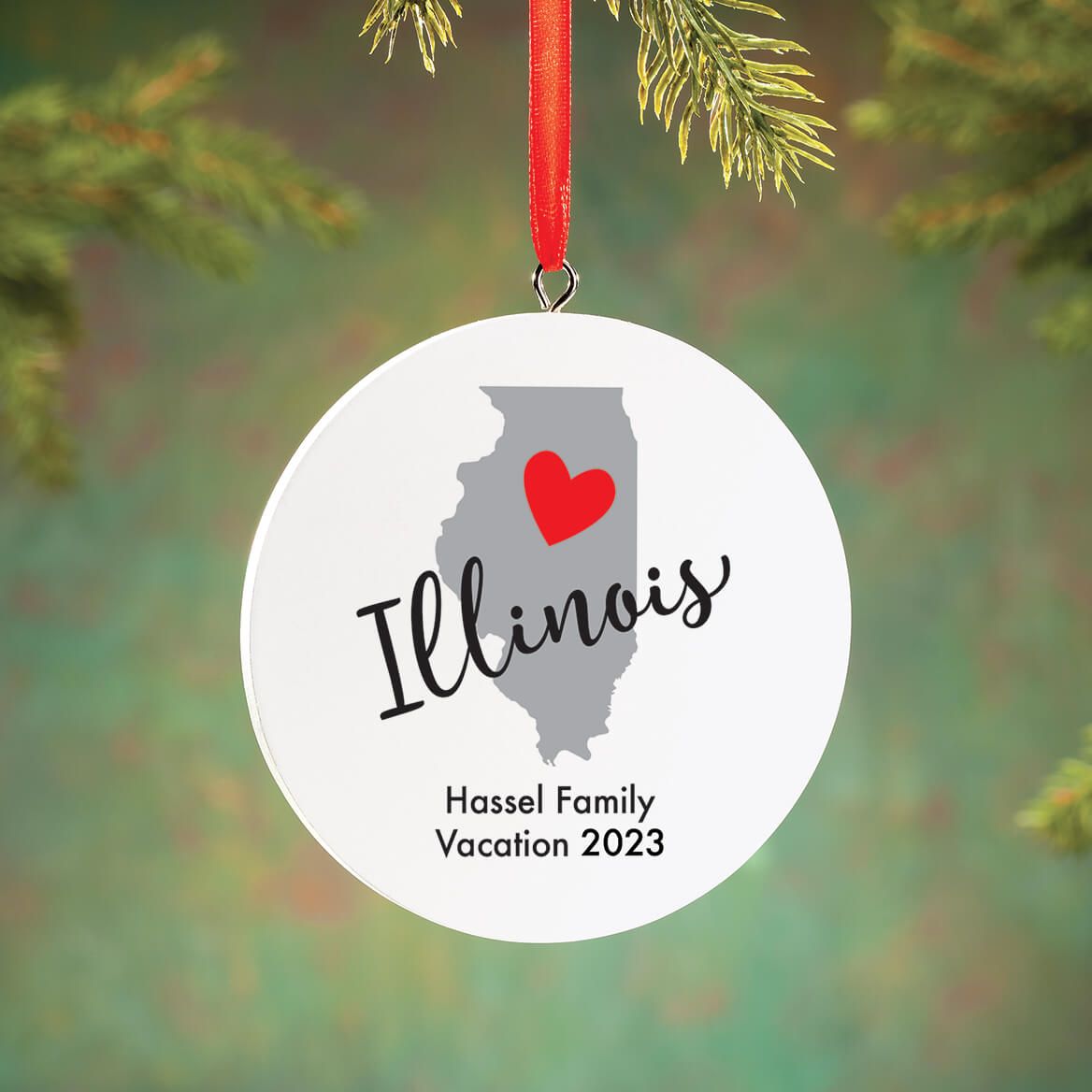 Personalized Home State Love Ornament-372592