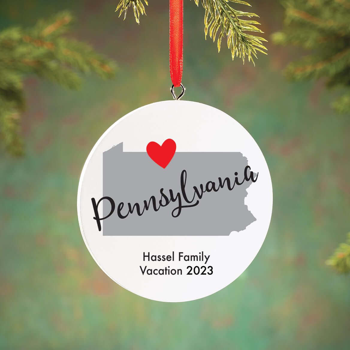 Personalized Home State Love Ornament-372592