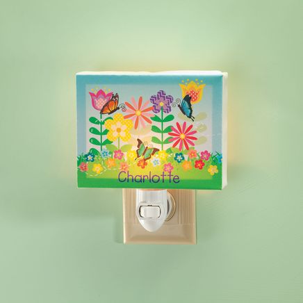 Personalized Children's Flowers & Butterflies Night Light-372645