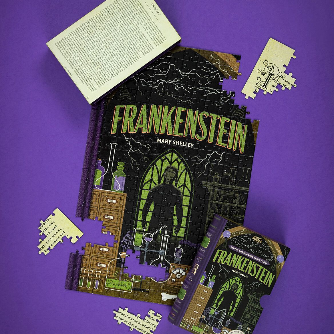 Jigsaw Library "Frankenstein" 2-Sided Puzzle-372664