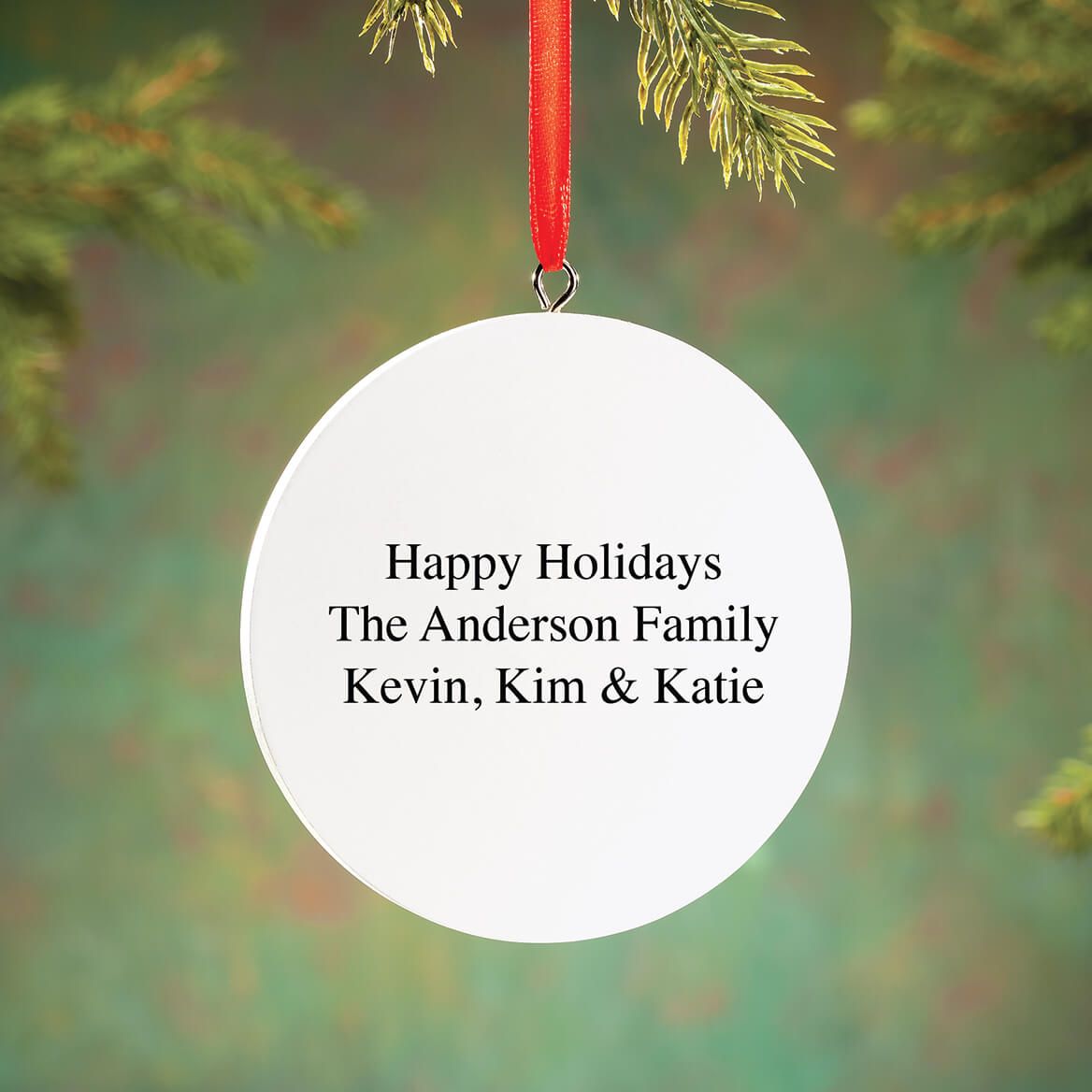 Personalized Polka Dot Family Christmas Ornament-372721