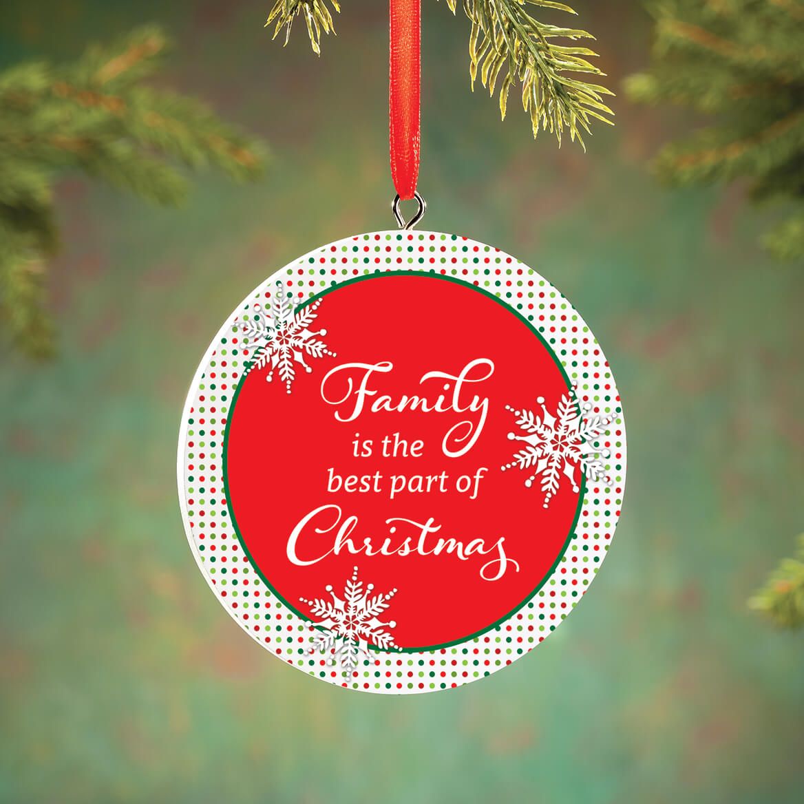 Personalized Polka Dot Family Christmas Ornament-372721