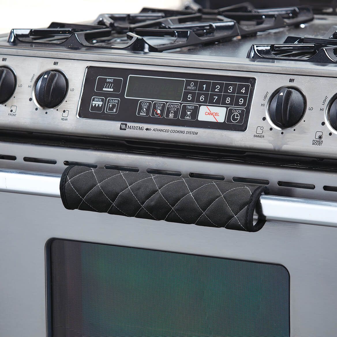 Black Quilted Appliance Handle Covers, Set of 3-372847