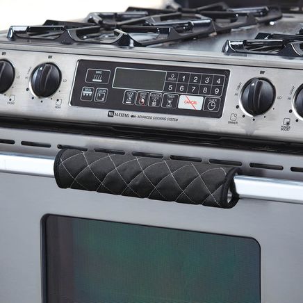 Black Quilted Appliance Handle Covers, Set of 3-372847