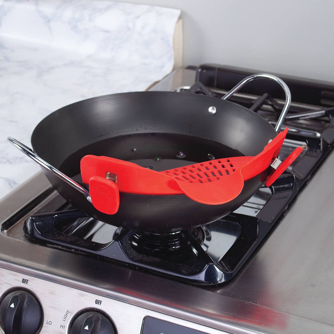 Snap & Strain Clip-On Silicone Colander by Home Marketplace™-372860