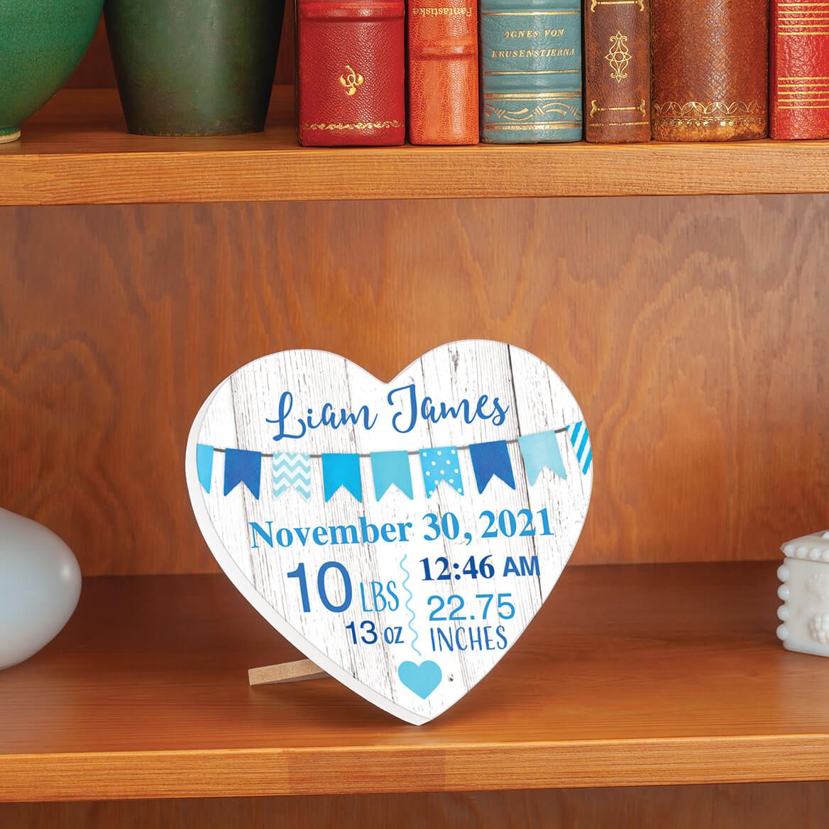 Personalized Birth Announcement Heart Table Sitter-372913