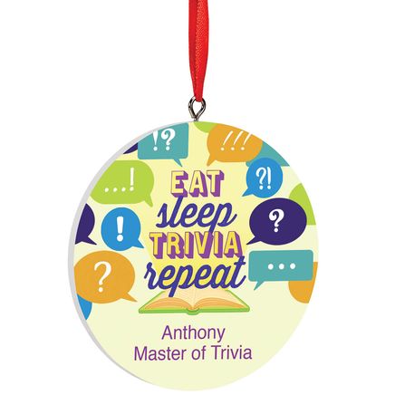 Personalized Eat Sleep Trivia Ornament-372987