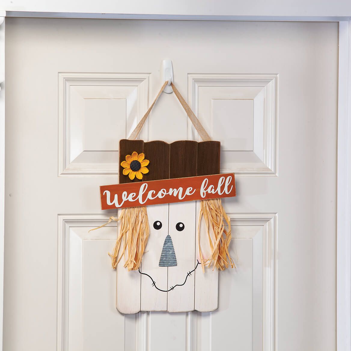 Welcome Fall Scarecrow Hanger by Holiday Peak™-373024