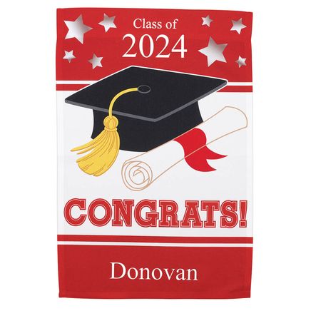 Personalized School Colors Graduation Garden Flag-373049