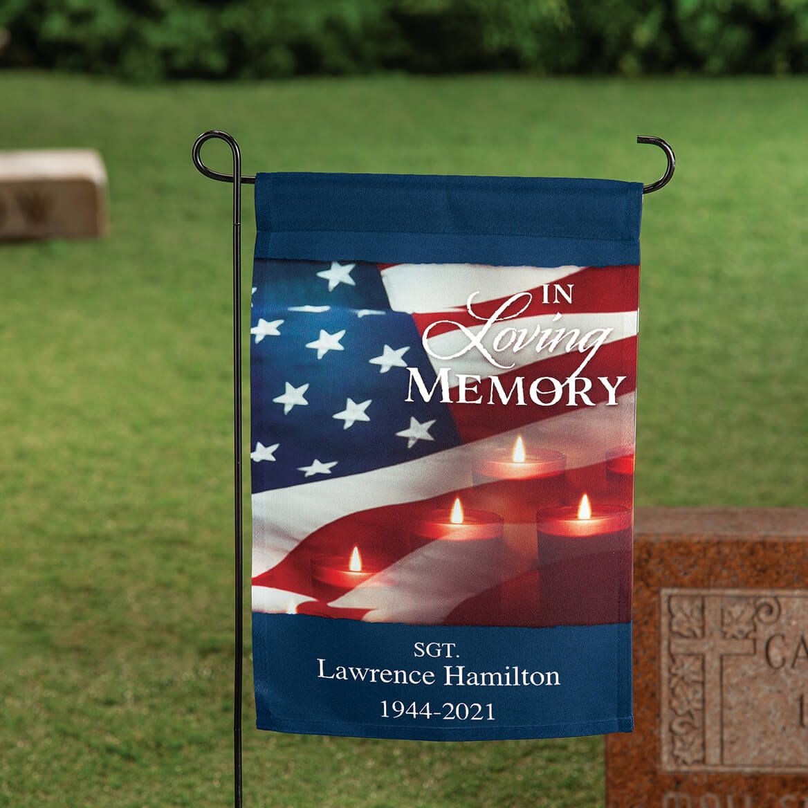 Personalized Patriotic Memorial Garden Flag-373227