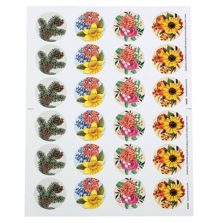 Seasonal Florals Envelope Seals, Set of 48-373240