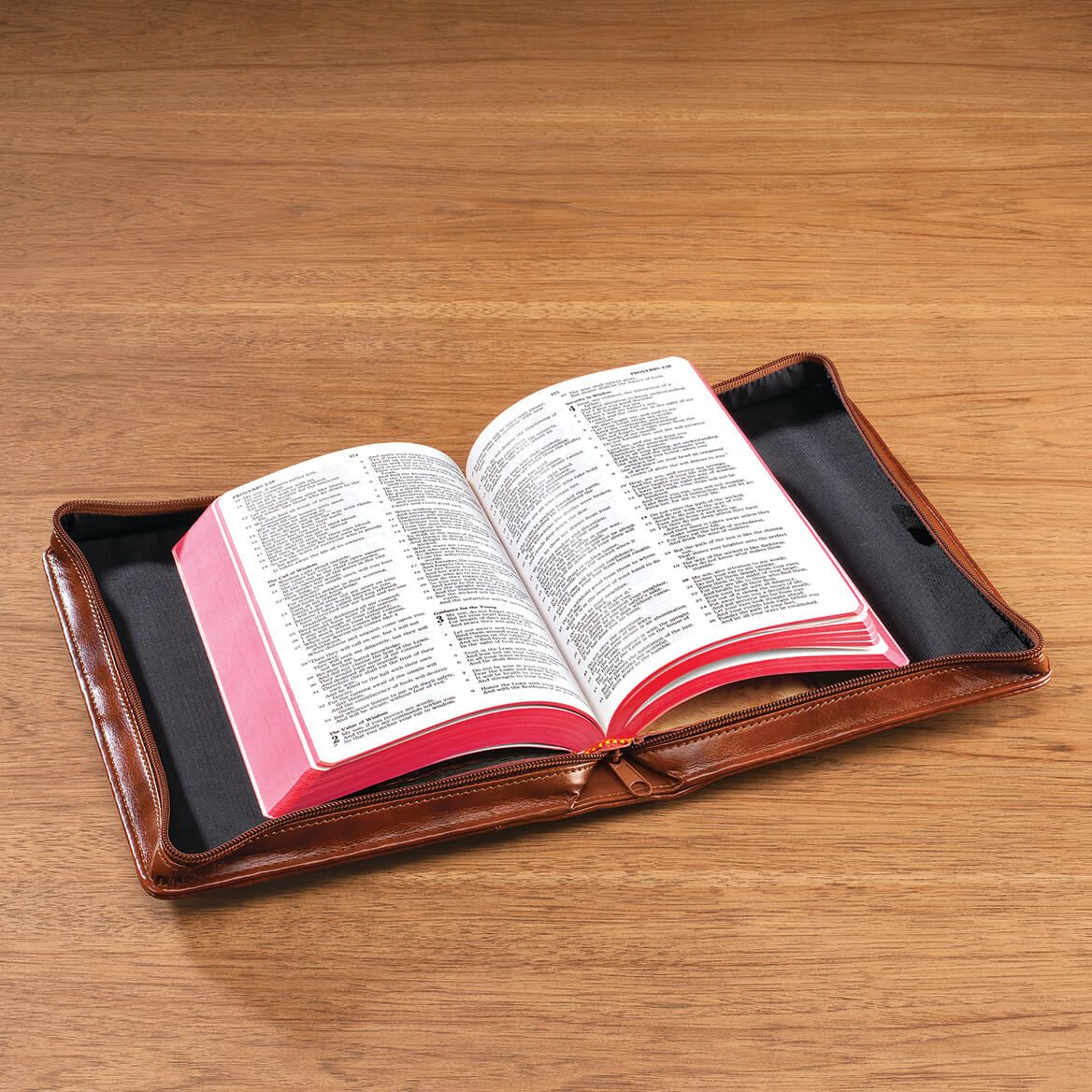 Personalized God Bless America Brown Bible Case-373335