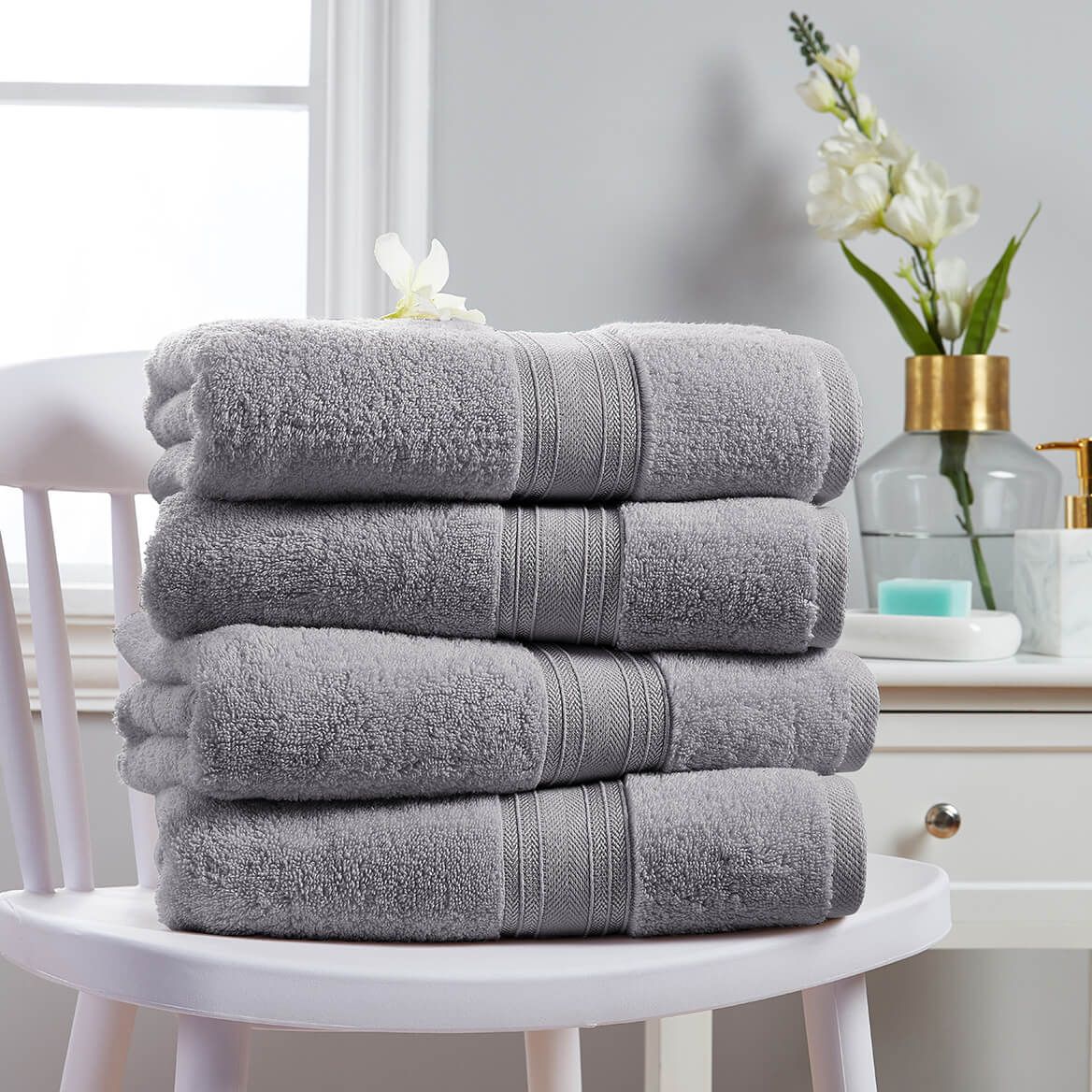 Cotton Spa Collection Oversized 4 Piece Bath Towel Set