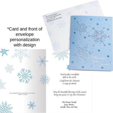 Personalized Elegant Snowflake Collage Card-373675