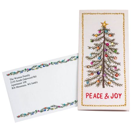 Personalized Beaded Christmas Tree Card-373676