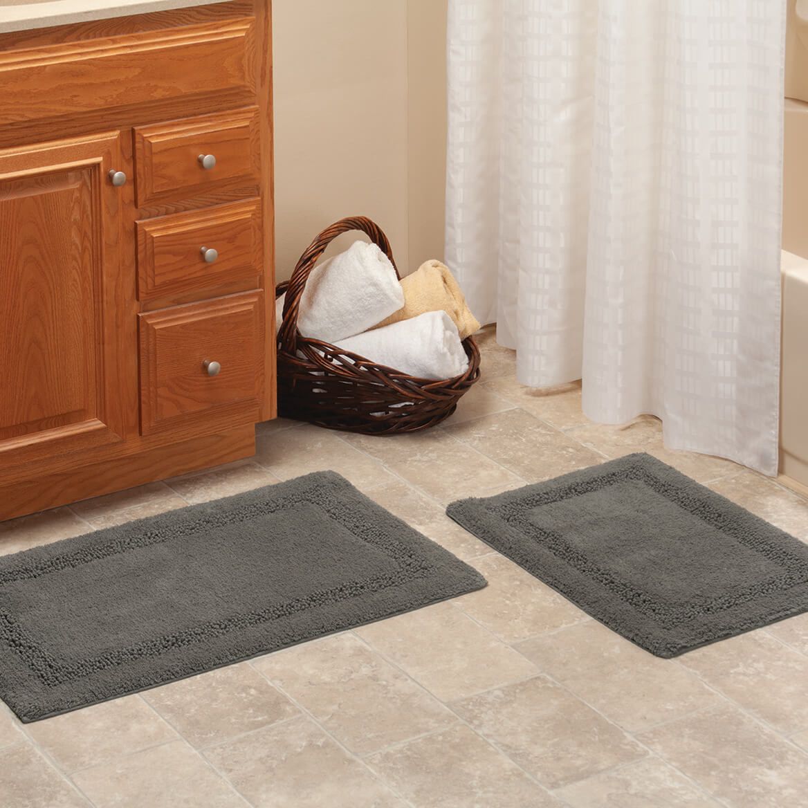 Emilia Cotton Bath Rugs, Set of 2-373769