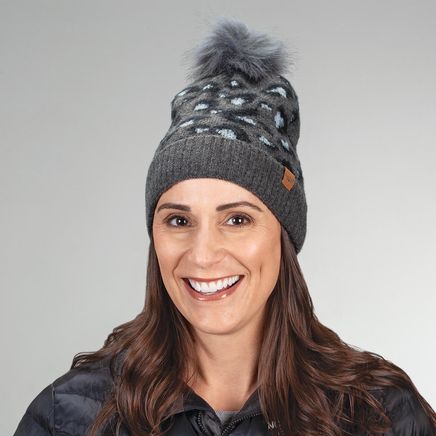 Britt's Knits® Snow Leopard Pom Hat-373979