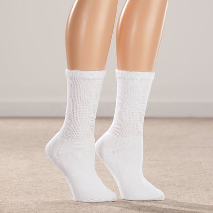 Cool & Dry Crew Cut Diabetic Socks by Silver Steps™, 3 Pairs-374142