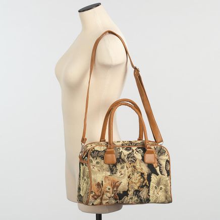 Animal Tapestry Barrel Handbag-374399