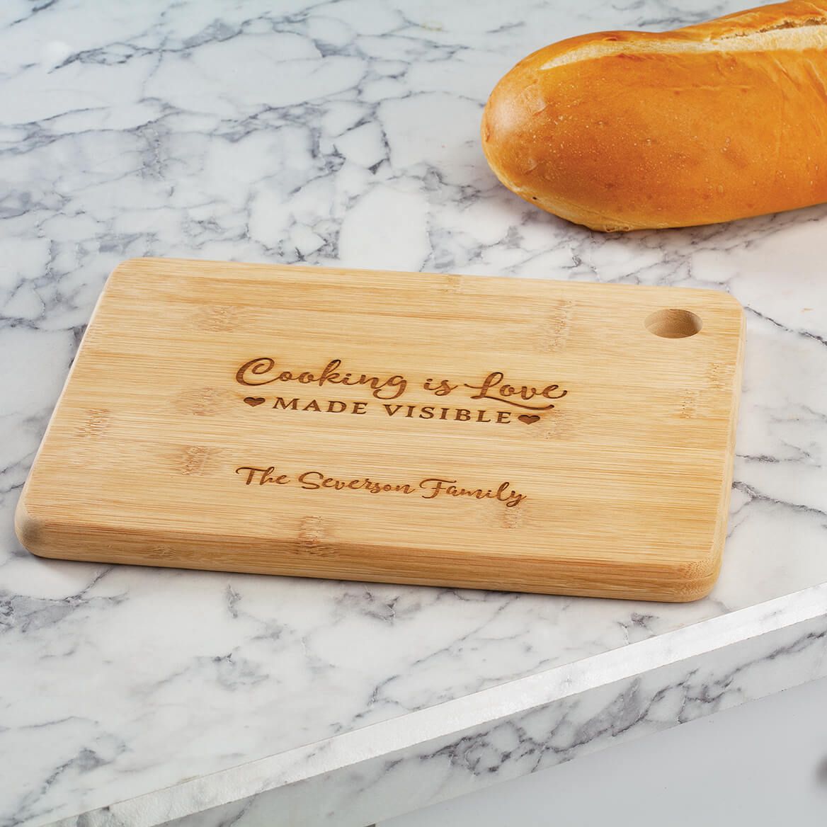 Personalized "Cooking is Love" Cutting Board-374405