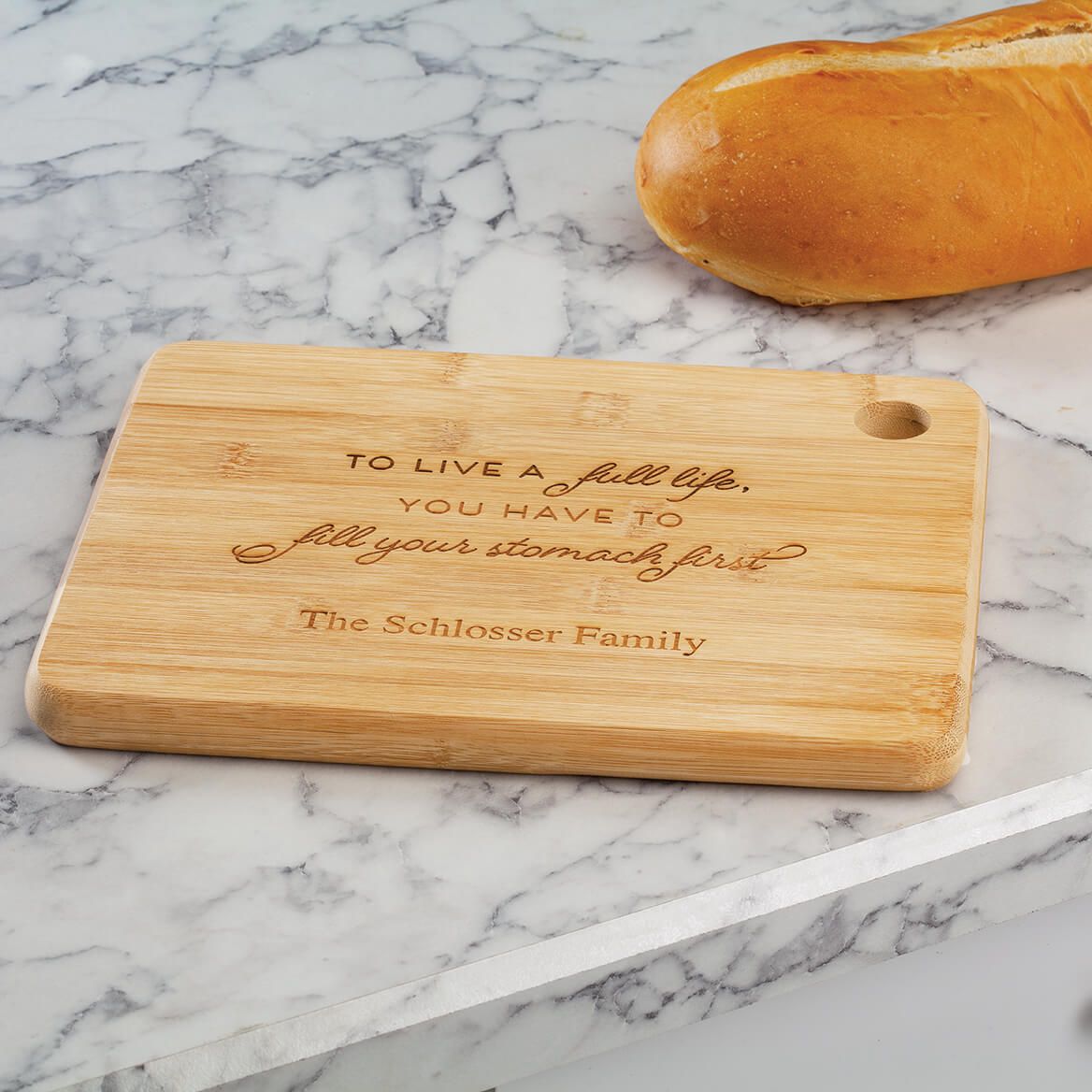 Personalized "To Live a Full Life" Cutting Board-374409