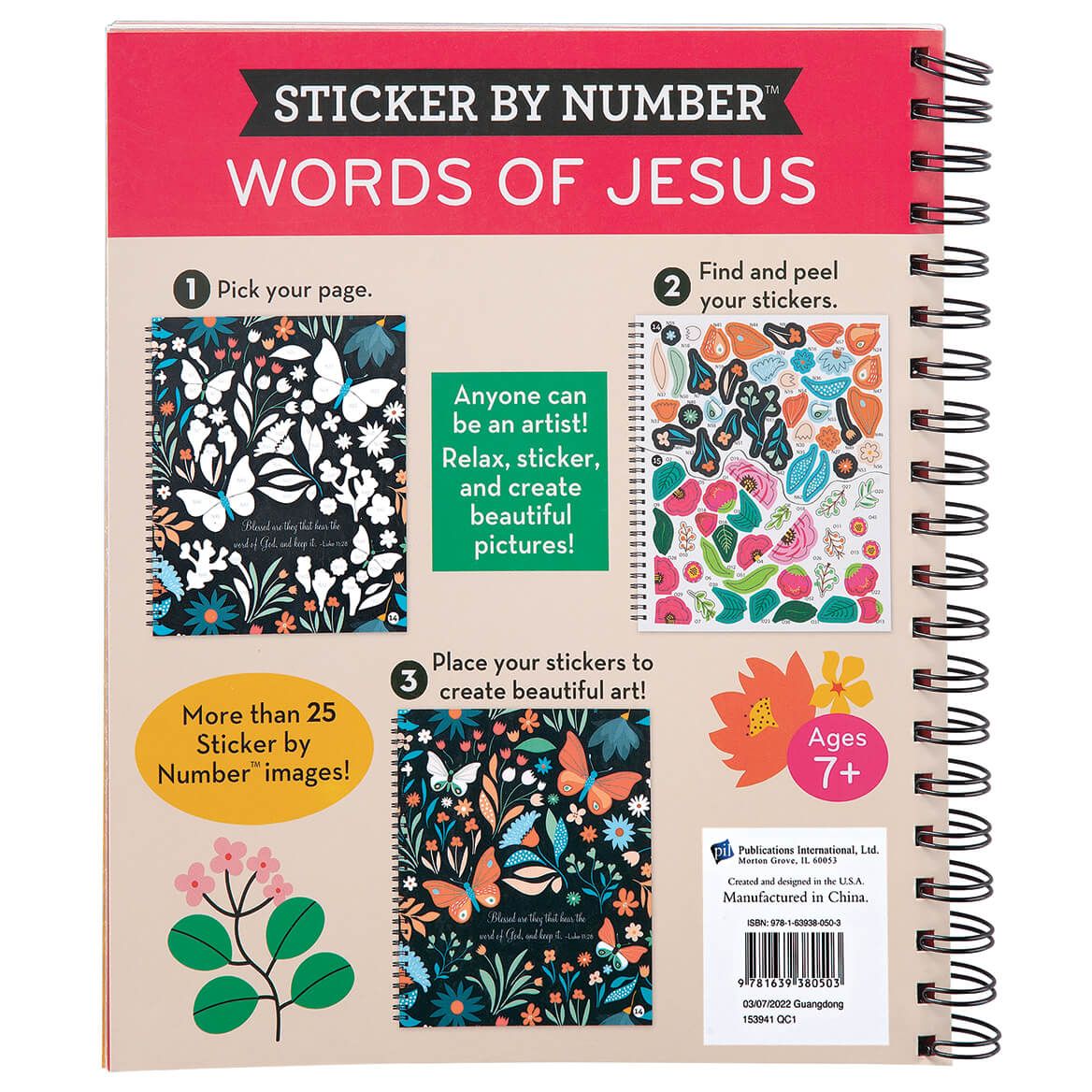 Brain Games® Sticker-By-Number Words of Jesus-374460