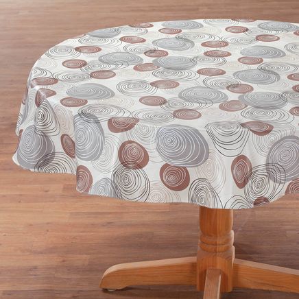 60" Round Circular Pattern Design Vinyl Table Cloth-374500