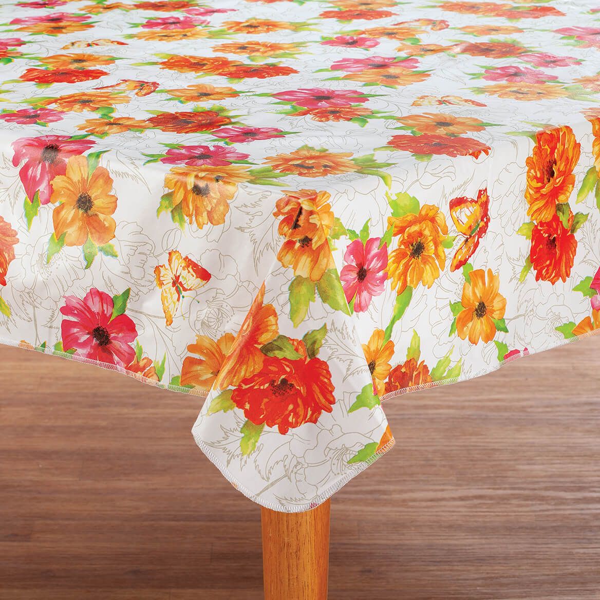 Floral Butterfly Vinyl Table Cover by Chef's Pride™-374595