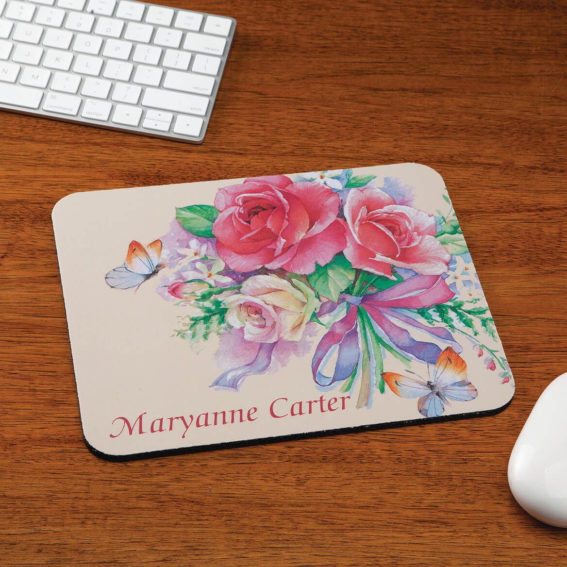 Personalized Rose and Butterfly Mousepad-374623